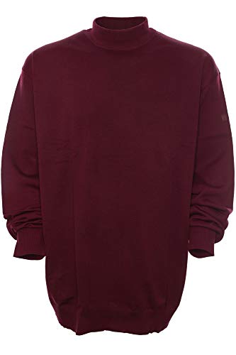 Maerz Pullover Pulli Wolle Merino Herren Feinstrick Stehkragen Plusgröße, Farbe:Bordeaux, Herrengrößen:66 von Maerz