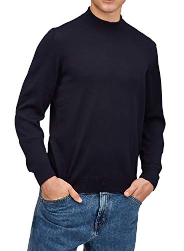 Maerz Pullover Pulli Wolle Merino Herren Feinstrick Stehkragen Plusgröße, Farbe:Marine (Navy), Herrengrößen:68 von Maerz