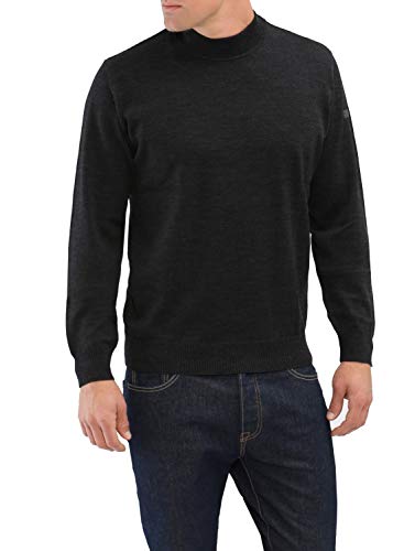 Maerz Pullover Pulli Wolle Merino Herren Feinstrick Stehkragen Plusgröße, Farbe:anthrazit, Herrengrößen:68 von Maerz