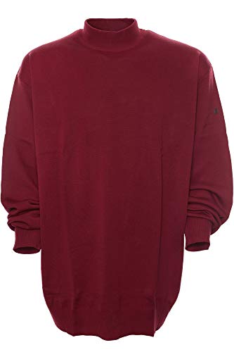 Maerz Pullover Pulli Wolle Merino Herren Feinstrick Stehkragen Plusgröße, Farbe:rot, Herrengrößen:68 von Maerz