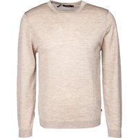 Maerz Herren Pullover beige Schurwolle unifarben von Maerz