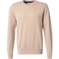 Maerz Herren Pullover beige Baumwolle unifarben von Maerz