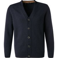 Maerz Herren Cardigan blau Merinowolle unifarben von Maerz