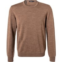 Maerz Herren Pullover braun Merinowolle unifarben von Maerz