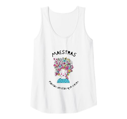 Damen Lehrerin Samen Pflanzen Wachsen Weihnachten Schule Tank Top Damen Lehrerin Samen Pflanzen Wachsen Weihnachten Schule Tank Top von Maestra Inspirar Navidad Vuelta al Cole Arte