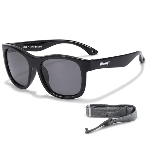 Maesy Kinder Sonnenbrille für Kleinkind und Baby - 1-3 Jahre - UV400 Polarisierter Schutz - Flexibler und Biegsamer Rahmen - Verstellbares Gummiband - Sichere und Bequeme Kindersonnenbrille - Luca von Maesy