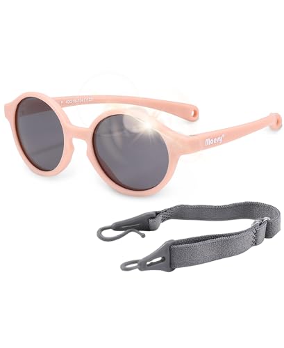 Maesy - Baby Sonnenbrille Noah - 0-2 Jahre - Flexibel biegbar - Verstellbares Gummiband - Polarisierte UV400 Schutz - Jungen und Mädchen - Baby Sonnenbrille oval von Maesy
