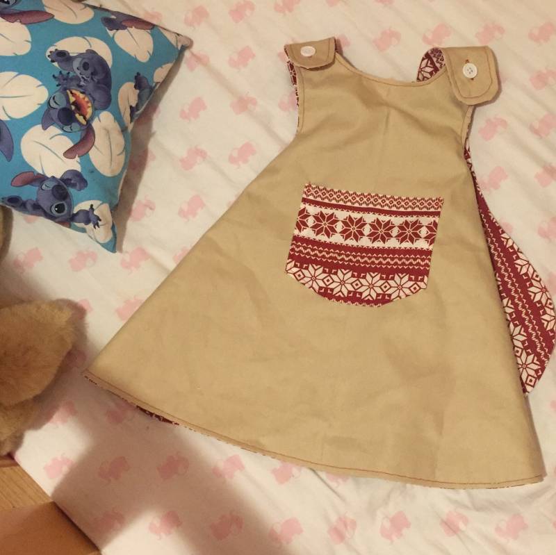 Reversible Kleinkind Winterurlaub Kleid 18M Reversible Kleinkind Winterurlaub Kleid 18M von MaeveMadeThis