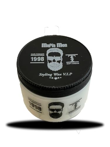 Mafia Men Styling Haarwachs – Stark Halt & Natürlicher Glanz, Styling Wachs für Männer, Haarwachs Pomade für Flexiblen Halt, Matt Finish, Für Kurze bis Mittellange Haare, (150ml, V.I.P Styling) von Mafia Men