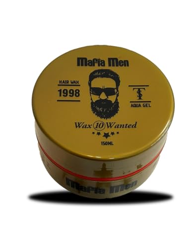 Mafia Men Styling Haarwachs – Stark Halt & Natürlicher Glanz, Styling Wachs für Männer, Haarwachs Pomade für Flexiblen Halt, Matt Finish, Für Kurze bis Mittellange Haare, (150ml, Wanted) von Mafia Men