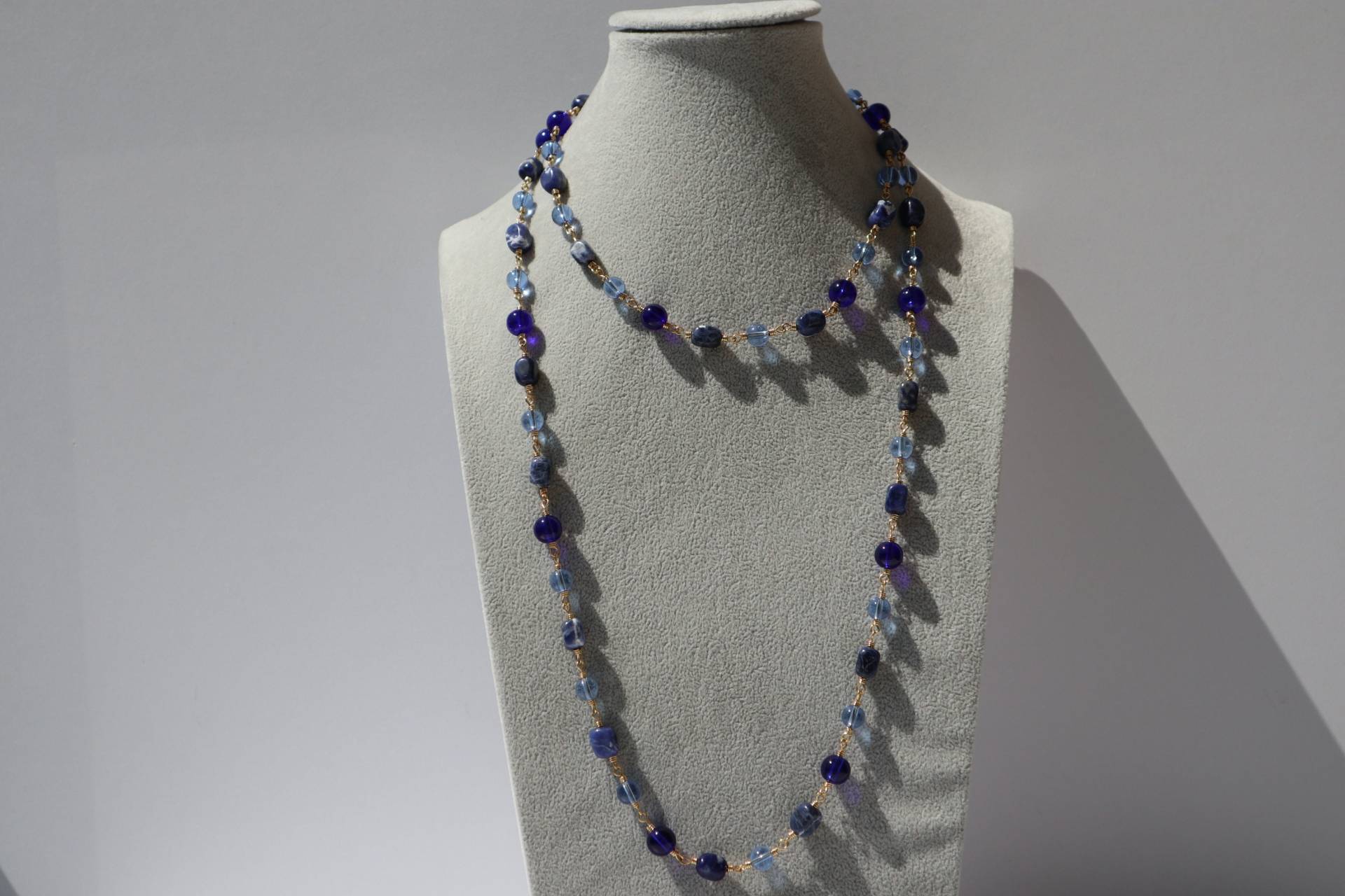 Vintage Blue French Style Bohemian Ethnic Lang Multi Layer Length Necklace Wedding Party Office Wear Christmas Gift Kette Rare Find Vintage Blue French Style Bohemian Ethnic Lang Multi Layer Length Necklace Wedding Party Office Wear Christmas Gift Kette Rare Find von Mafukoo