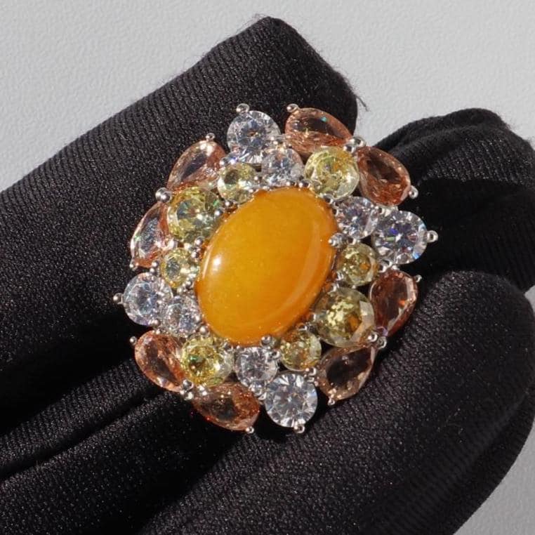 Elegante Orange Farbe Brosche Magnet Weihnachtsgeschenk Pin von MafukooBrosche