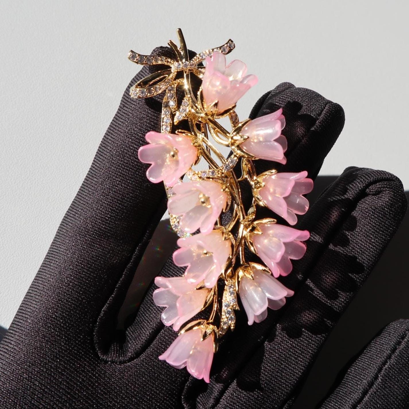 Rosa Blumen Brosche Elegante Party Schmuck Geschenk von MafukooBrosche