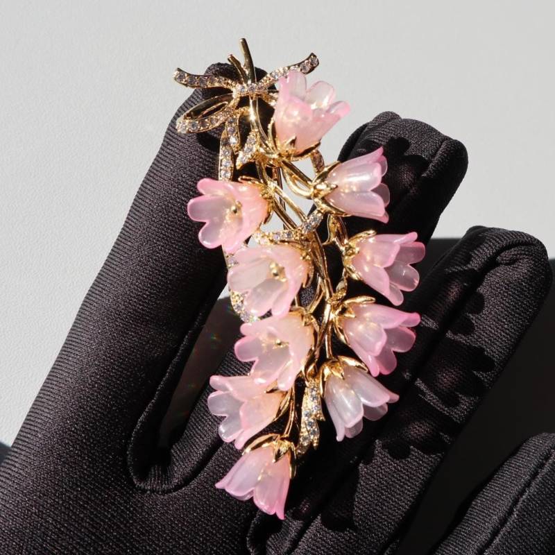 Rosa Blumen Brosche Elegante Party Schmuck Geschenk von MafukooBrosche