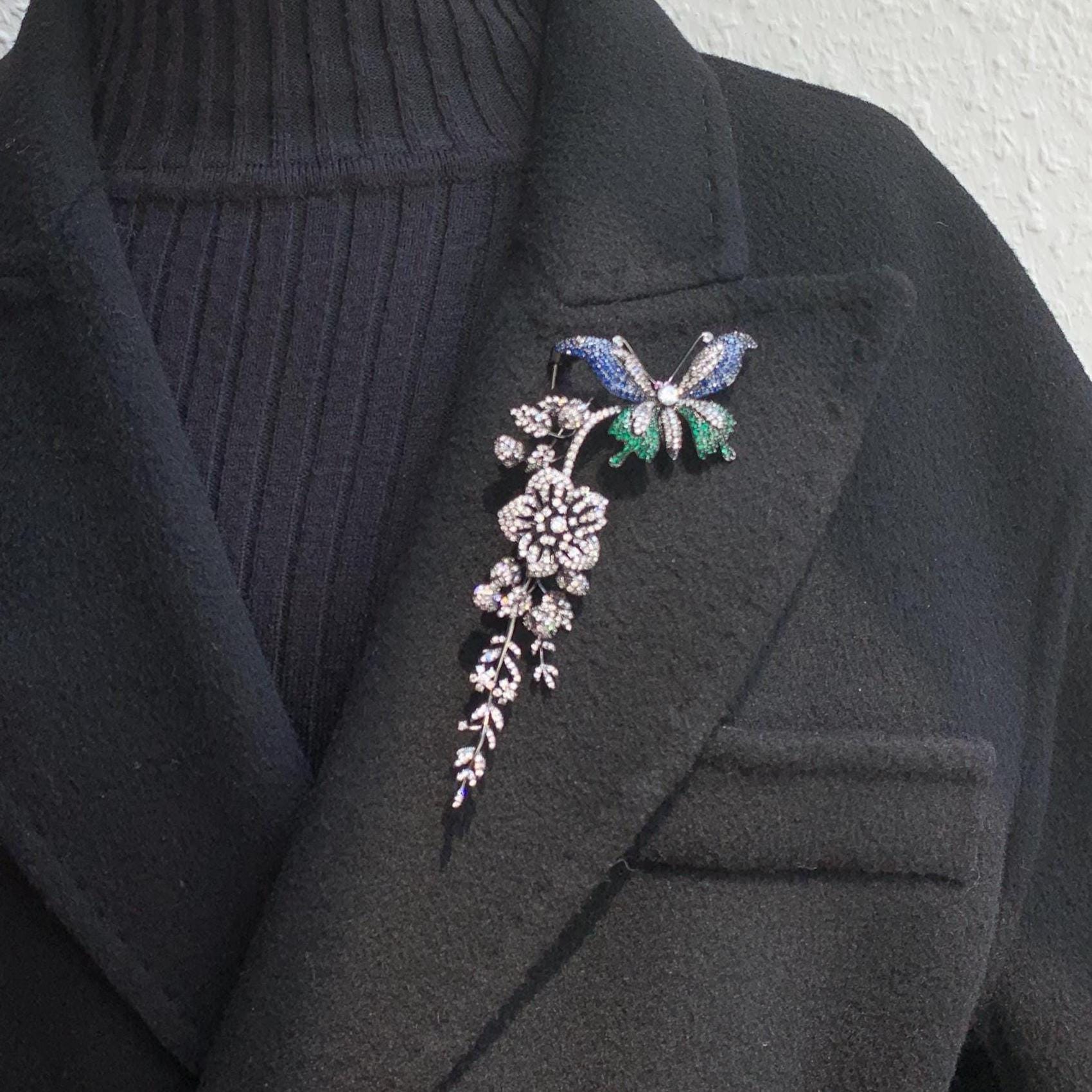 Schmetterling Blumen Brosche Blau & Grün Legierung Pin - Unisex Schmuck Schmetterling Blumen Brosche Blau & Grün Legierung Pin - Unisex Schmuck von MafukooBrosche