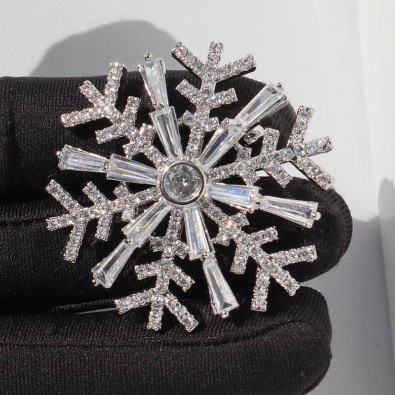 Schneeflocke Splitterfarbe Brosche Legierung Pin Weihnachtsgeschenk von MafukooBrosche