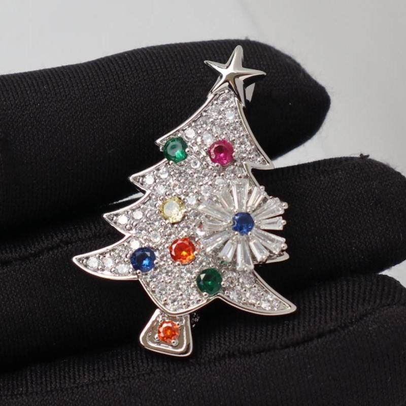 Weihnachtsbaum Brosche Splitterfarbe Elegante Legierung Pin, Unisex Schmuck Geschenk von MafukooBrosche