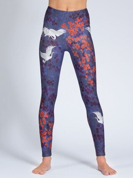 Magadi Yoga Leggings HAPPY BIRDS aus Komfort-Stretch mit Tasche von Magadi