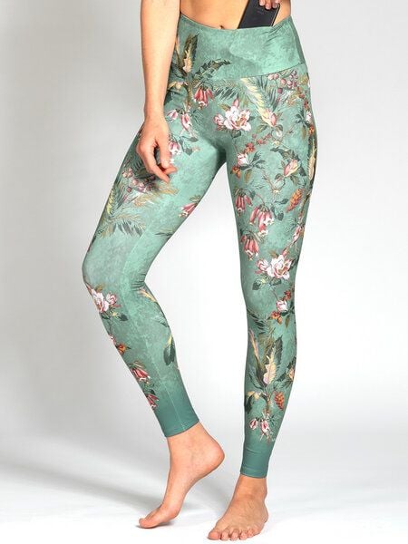Magadi Yoga Leggings SECRET GARDEN aus Komfort-Stretch mit Tasche von Magadi