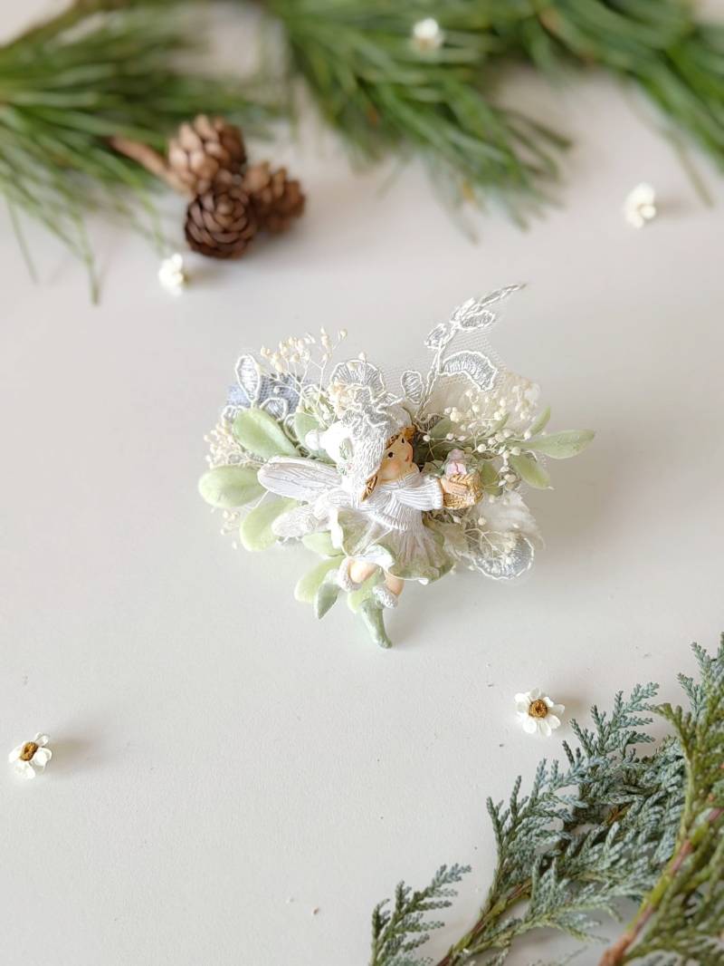 Fee Brosche Winter Mit Für Mantel Schmuck Fairycore Niedliche Handgemachter Weihnachtsgeschenk Magaela von MagaelaAccessories