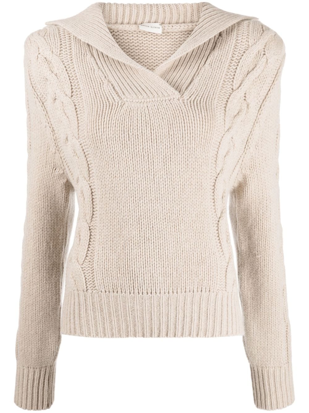 Magda Butrym Kaschmirpullover mit Zopfmuster - Nude von Magda Butrym