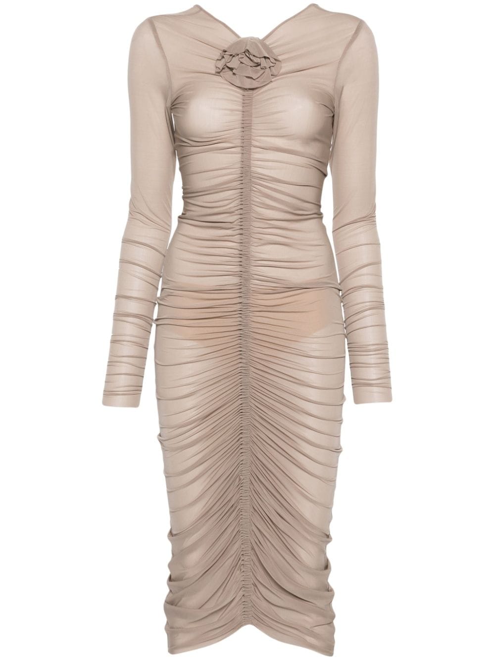 Magda Butrym Transparentes Kleid mit Blumendetail - Nude von Magda Butrym