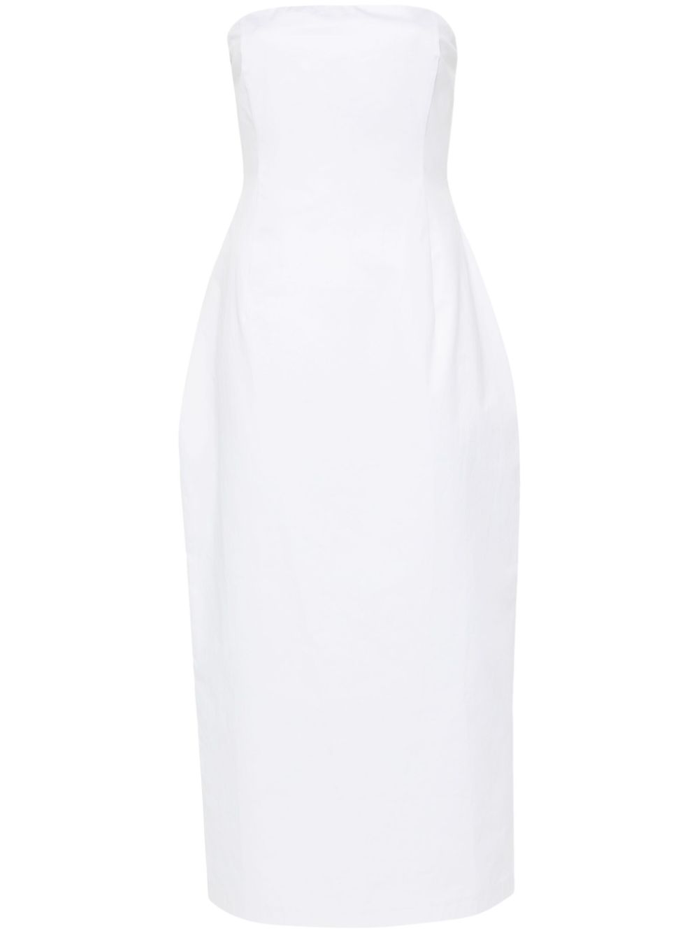 Magda Butrym strapless cotton midi dress - Weiß von Magda Butrym