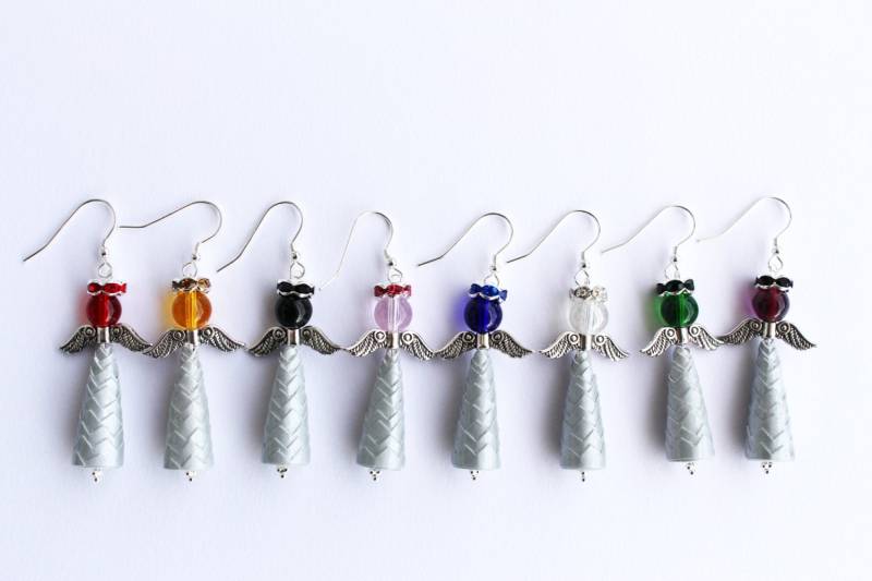 Silberpapier Engelohrringe von MagdaCrafts