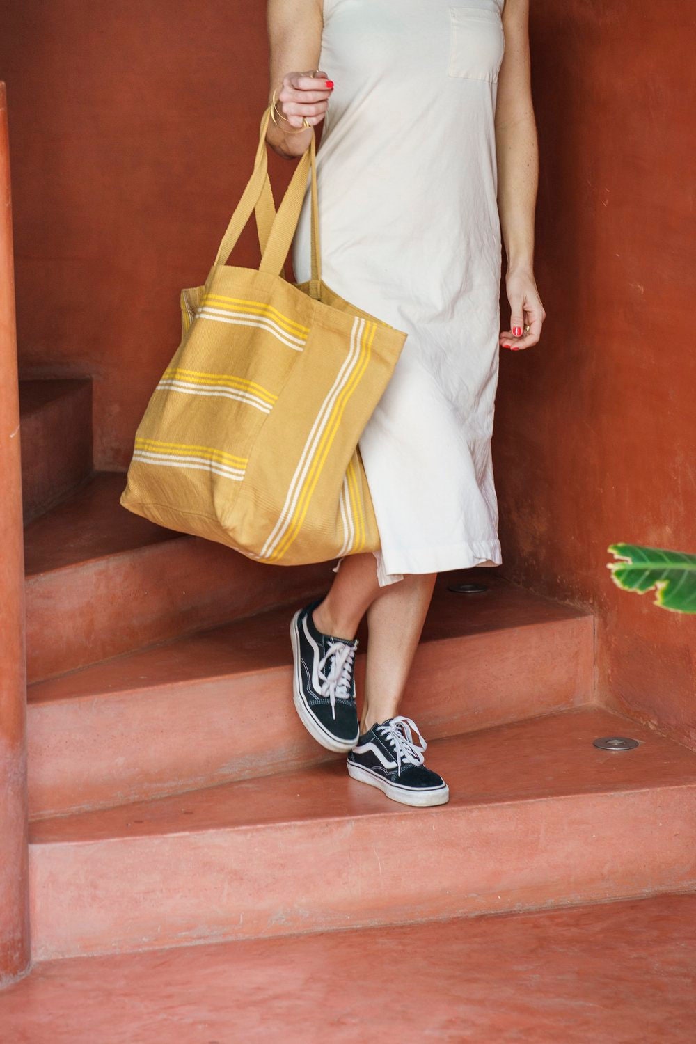 Handgewebte Weekender-Tasche Packbare Innentasche von MagdaMadeCo