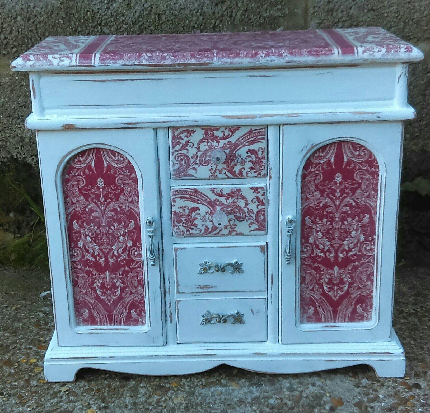 Shabby Chic Rote Samt Schmuckschatulle, Schneewittchen Und Schmuckschatulle, Royal Vintage Schmuckschatulle Shabby Chic Rote Samt Schmuckschatulle, Schneewittchen Und Schmuckschatulle, Royal Vintage Schmuckschatulle von MagdalenaMagic