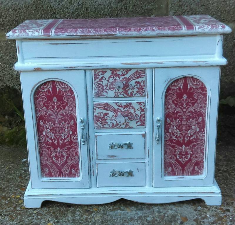 Shabby Chic Rote Samt Schmuckschatulle, Schneewittchen Und Schmuckschatulle, Royal Vintage Schmuckschatulle Shabby Chic Rote Samt Schmuckschatulle, Schneewittchen Und Schmuckschatulle, Royal Vintage Schmuckschatulle von MagdalenaMagic