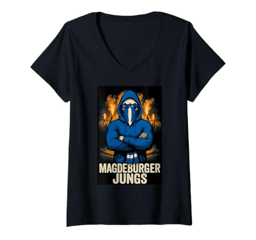 Damen Magdeburg Fan Shirt Fanblock Magdeburger Jungs Herren Männer T-Shirt mit V-Ausschnitt Damen Magdeburg Fan Shirt Fanblock Magdeburger Jungs Herren Männer T-Shirt mit V-Ausschnitt von Magdeburg Fan Shop IBK
