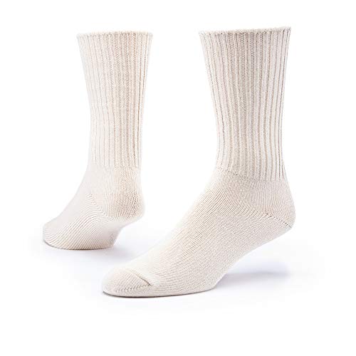 Maggie's Organics Crew-Socken aus Bio-Baumwolle, 1 Paar, natur, Large von Maggie's