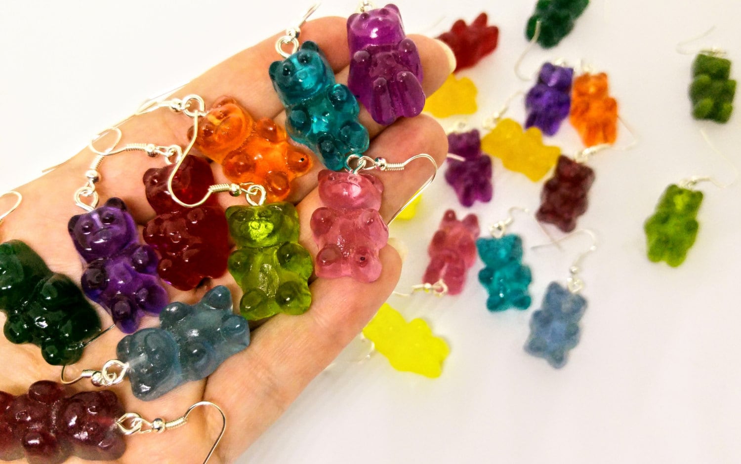 Kristallharz-Gummibärchen-Tropfenohrringe | 1 Paar Kristallharz-Gummibärchen-Tropfenohrringe | 1 Paar von MaggieHandmadeBijoux