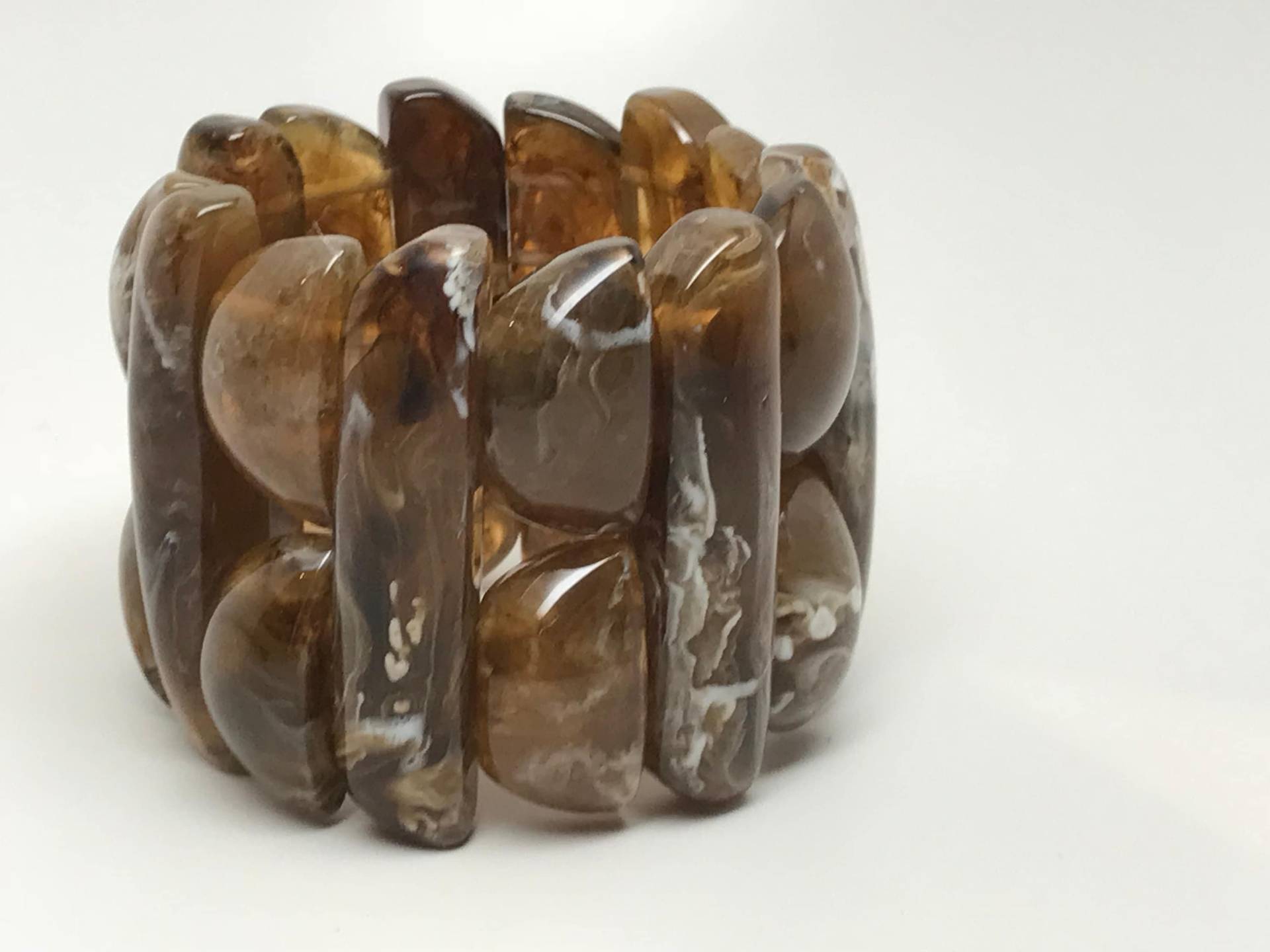 Wunderschöne Braune Harz-stretch-Armband von MaggieKarajianDesign