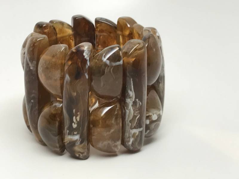 Wunderschöne Braune Harz-stretch-Armband von MaggieKarajianDesign