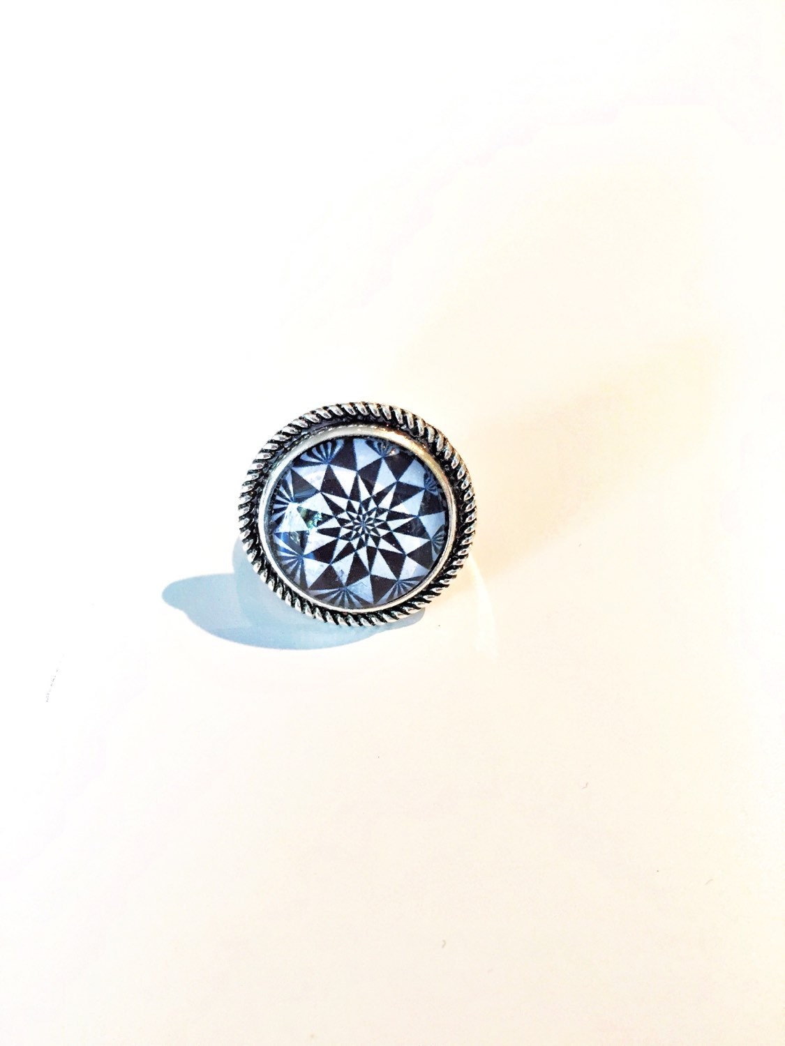 Black & White Mandala Antik Silber Ring Black & White Mandala Antik Silber Ring von MaggieMayed