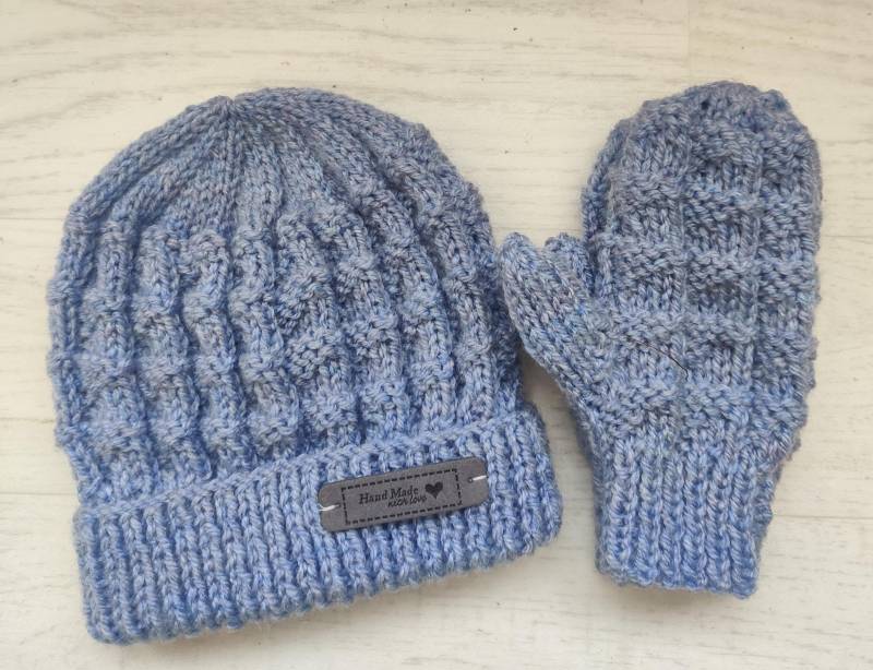 Handgestrickte Mütze Und Handschuhe Für Kleinkinder & Kinder, Acrylwolle von MaggiesKnittingRoom