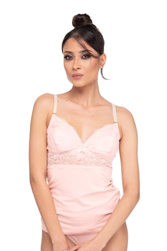Magi BH-Hemden bügelloser mit Spitze Größen (L, Pfirsich) von Magi