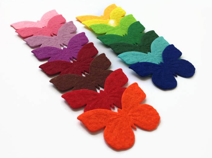 Schmetterlinge Ausschnitte, Filz Applikation Zum Nähen, Basteln von MagiCuts