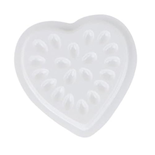 MagiDeal 100Pcs Wimpern Verlängerung Tray Tray für Pfropfen Wimpern Tray mit Basis Blume Lash Droplet Tray Mädchen, Weiß von MagiDeal