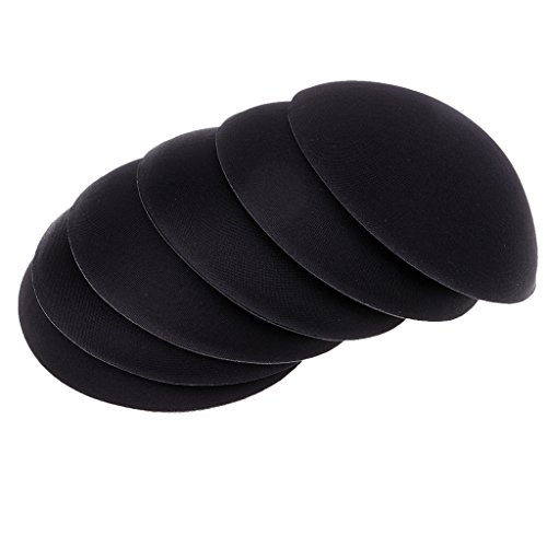 MagiDeal 3 Paar runde BH-Pad Insert für Sport-BH oder Bikini, Unterwäsche Sponge Chest Pads - Schwarz, 11,5 cm von MagiDeal