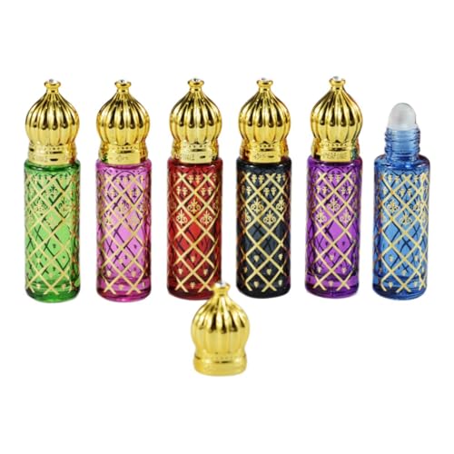 MagiDeal 6 Stück ätherische Ölwalzenflaschen leer Frauen Mädchen Geschenk Glas Mini Reisen Größe 8ml Parfümflasche zum Geburtstag Urlaub von MagiDeal