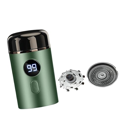 MagiDeal Elektrorasierer, Mini-, kompakter USB-Trocken- und Nassrasierer mit doppeltem Verwendungszweck, tragbarer Gesichtsbartschneider für die Rasur, GrÜn von MagiDeal