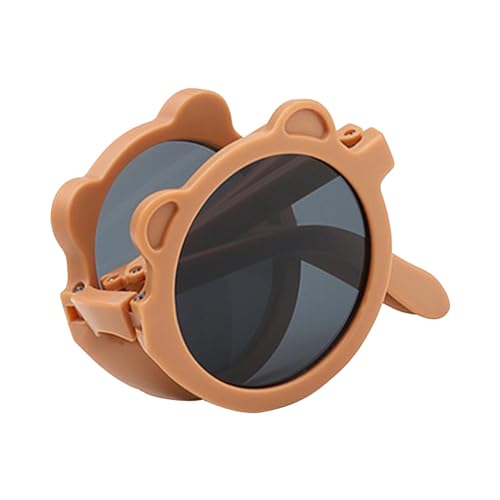 MagiDeal Faltbare Sonnenbrillen für Kinder, Sonnenbrillen, tragbare, hübsche, trendige, faltbare Sonnenbrillen, Brillen für Partys, Reisen und den Strand, Kaffeegrau von MagiDeal