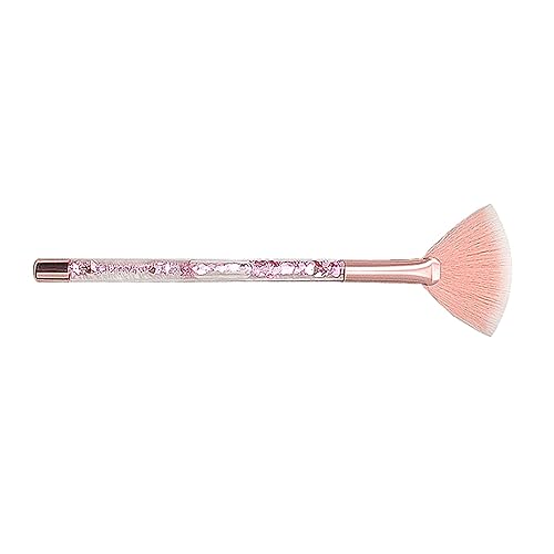 MagiDeal Fan Make-up-Pinsel, Lidschatten-Grundierungspinsel, langlebig, sanftes Berühren Ihres Gesichts, professioneller Rougepinsel, ROSA von MagiDeal