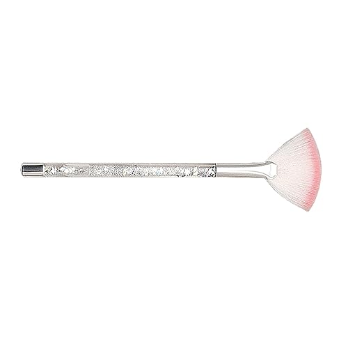 MagiDeal Fan Make-up-Pinsel, Lidschatten-Grundierungspinsel, langlebig, sanftes Berühren Ihres Gesichts, professioneller Rougepinsel, Silber von MagiDeal