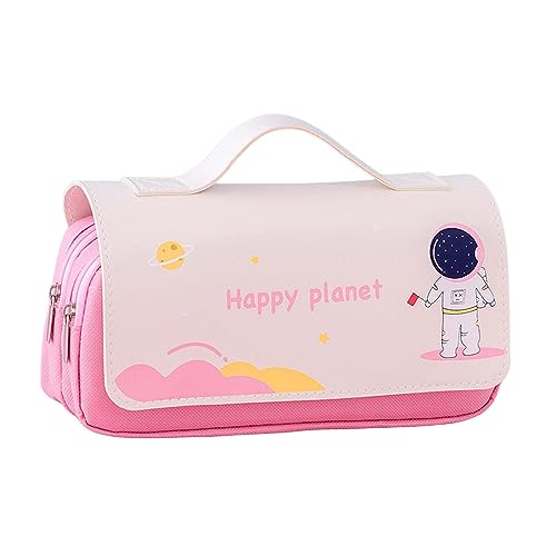 MagiDeal Federmäppchen, Stifttasche, Stifttasche, Make-up-Tasche, tragbare Schreibwarentasche, Tasche, Marker, Bleistifttasche für Kinder, Studenten, ROSA von MagiDeal