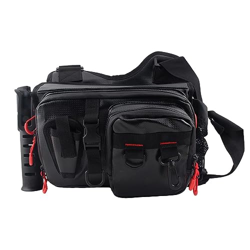 MagiDeal Ködertasche, Lauf-Hüfttasche, langlebig, multifunktional, verschleißfest, Köder-Angeltasche, Angelgerät-Tasche für Wandern, Outdoor, Männer von MagiDeal