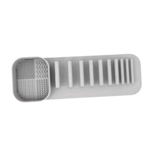 MagiDeal Make -up Pinsel Trocknungsregal Make -up Pinselregal Multifunktion Zahnbürste Organizer Lagerhalter für Arbeitsplatten Schlafzimmer, Grau von MagiDeal